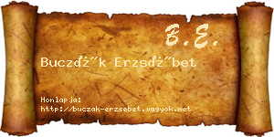 Buczák Erzsébet névjegykártya
